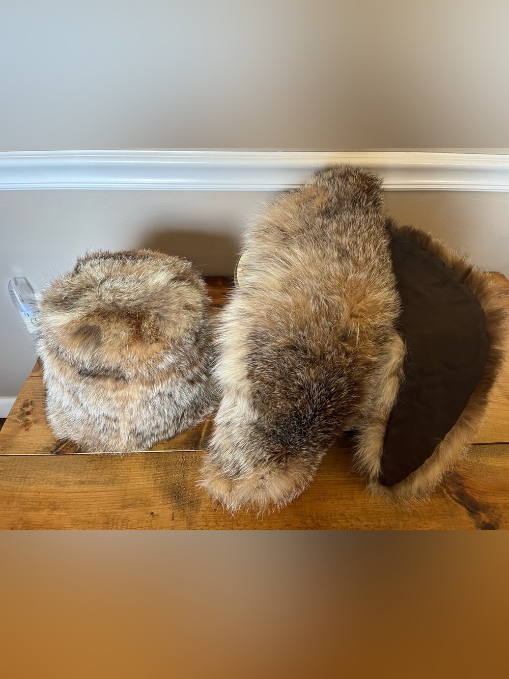 🐕Vintage Fur Hat & matching Wrap & Box